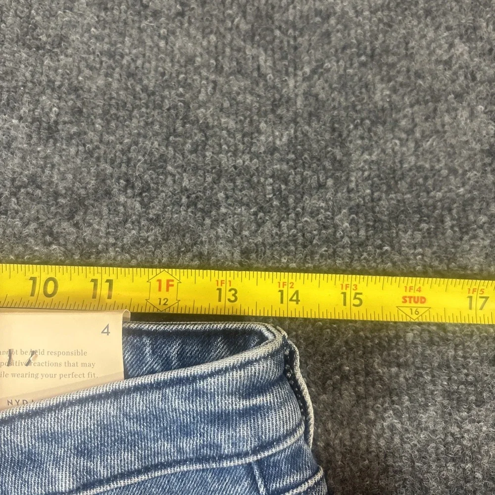 NYDJ Womens Size 4 Blue Jeans Denim Ankle High Pockets Primland NEW